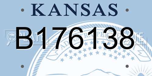 B176138 Kansas License Plate