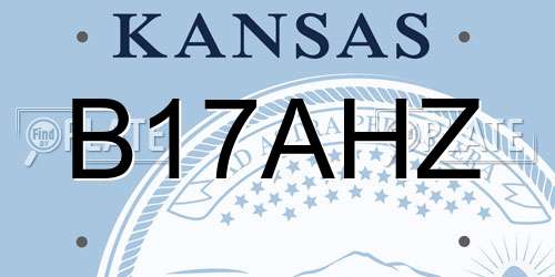 B17AHZ Kansas License Plate