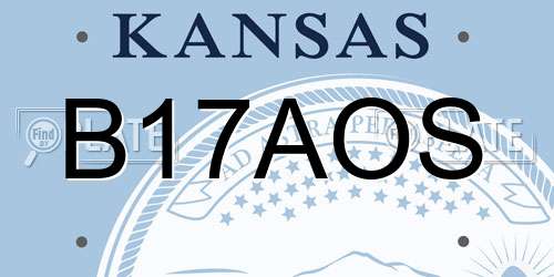 B17AOS Kansas License Plate