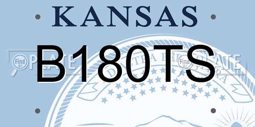 B180TS Kansas License Plate