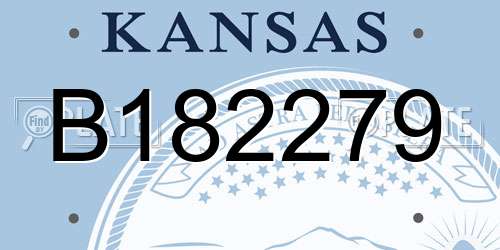 B182279 Kansas License Plate