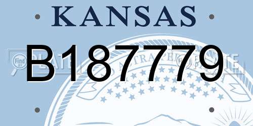 B187779 Kansas License Plate