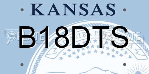 B18DTS Kansas License Plate