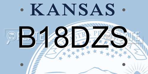 B18DZS Kansas License Plate