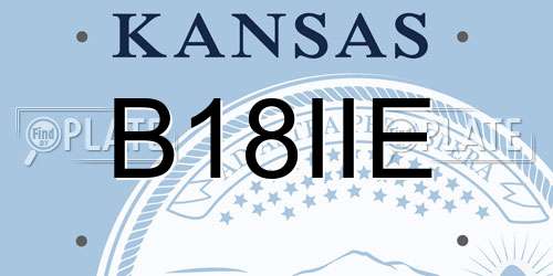 B18IIE Kansas License Plate