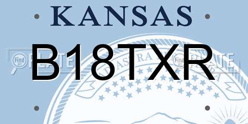 B18TXR Kansas License Plate