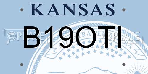 B19OTI Kansas License Plate