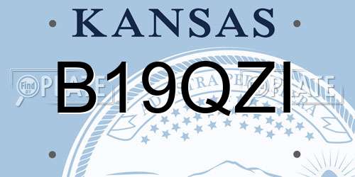B19QZI Kansas License Plate