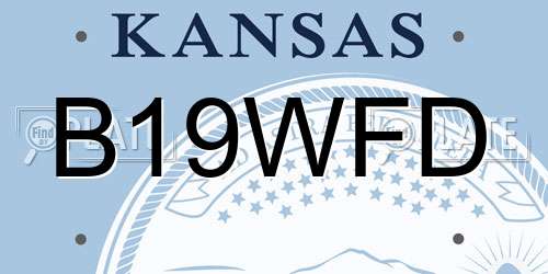 B19WFD Kansas License Plate