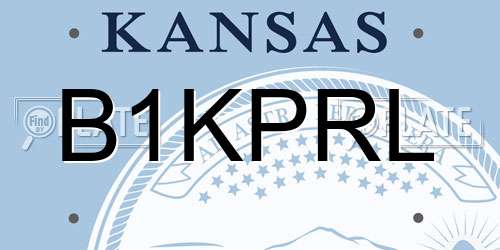 B1KPRL Kansas License Plate