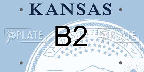 B2 Kansas License Plate