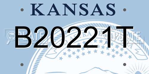 B20221T Kansas License Plate