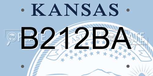 B212BA Kansas License Plate