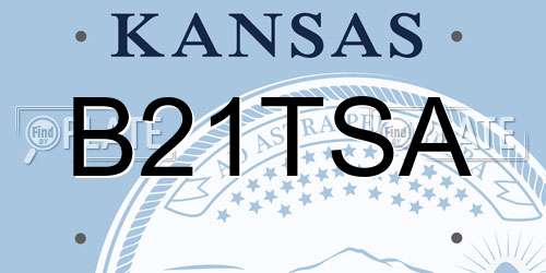 B21TSA Kansas License Plate