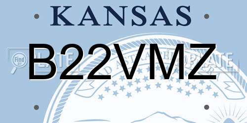 B22VMZ Kansas License Plate
