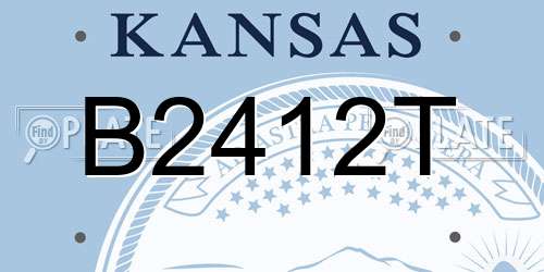 B2412T Kansas License Plate