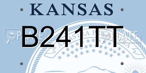 B241TT Kansas License Plate