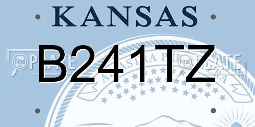 B241TZ Kansas License Plate