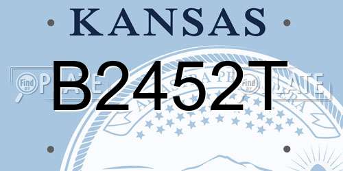 B2452T Kansas License Plate