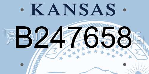 B247658 Kansas License Plate
