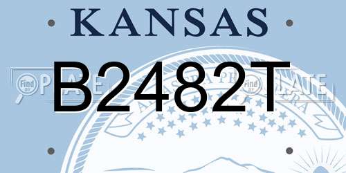 B2482T Kansas License Plate