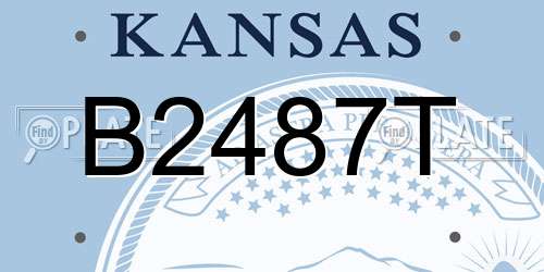 B2487T Kansas License Plate