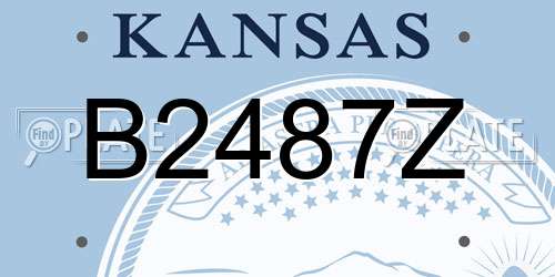 B2487Z Kansas License Plate