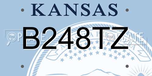B248TZ Kansas License Plate