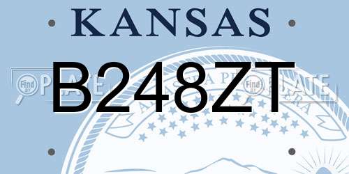 B248ZT Kansas License Plate