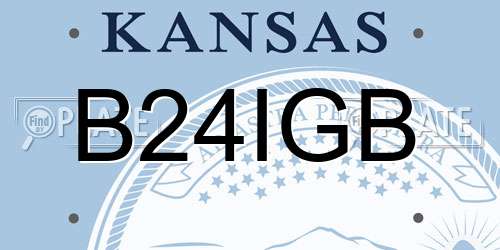 B24IGB Kansas License Plate