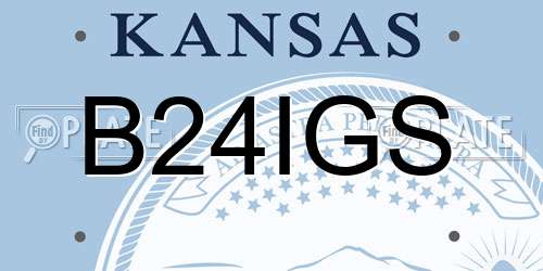 B24IGS Kansas License Plate