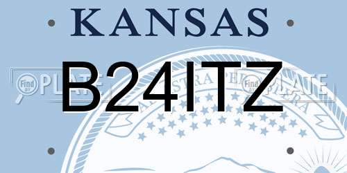 B24ITZ Kansas License Plate