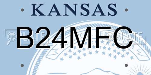 B24MFC Kansas License Plate