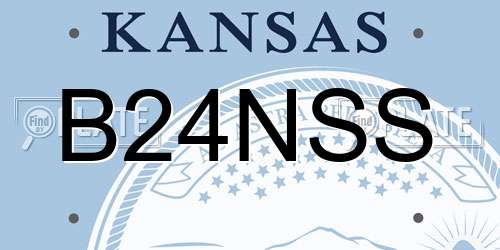 B24NSS Kansas License Plate