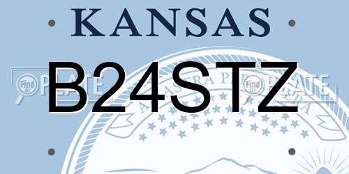 B24STZ Kansas License Plate