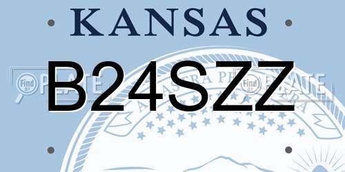 B24SZZ Kansas License Plate