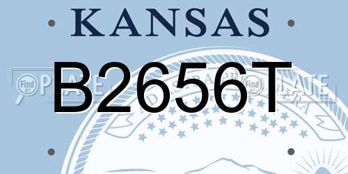 B2656T Kansas License Plate