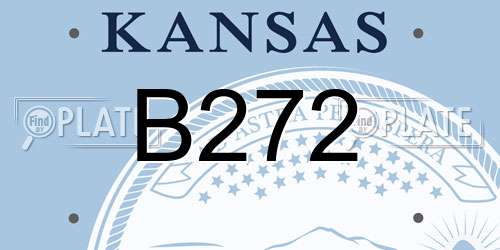 B272 Kansas License Plate