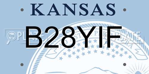 B28YIF Kansas License Plate