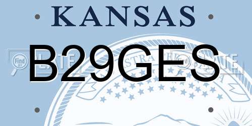 B29GES Kansas License Plate