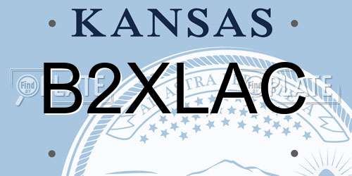 B2XLAC Kansas License Plate