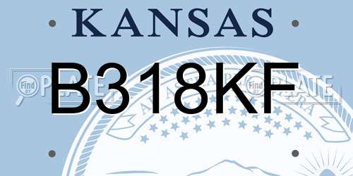 B318KF Kansas License Plate