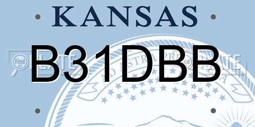 B31DBB Kansas License Plate