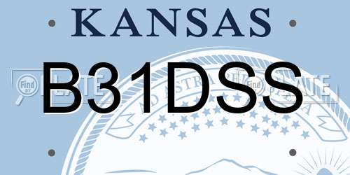 B31DSS Kansas License Plate