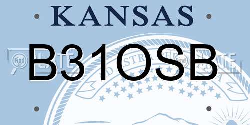 B31OSB Kansas License Plate