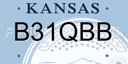 B31QBB Kansas License Plate