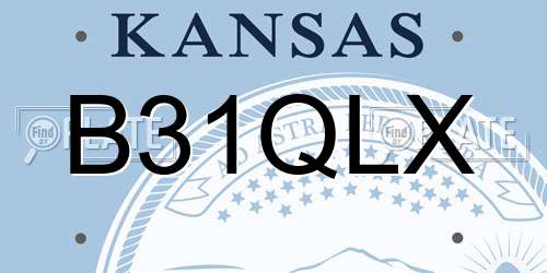 B31QLX Kansas License Plate