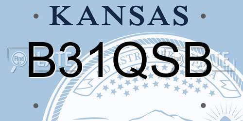 B31QSB Kansas License Plate