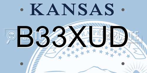 B33XUD Kansas License Plate