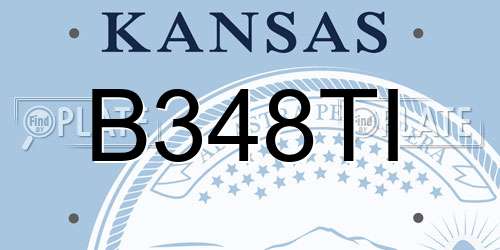 B348TI Kansas License Plate